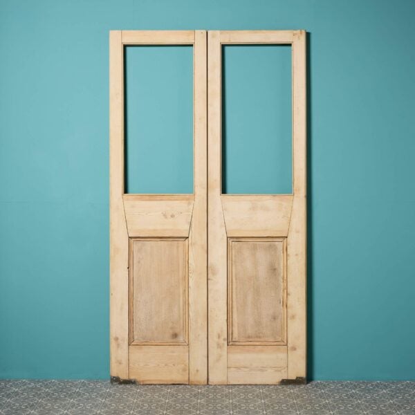 Set of Reclaimed Pine Double Doors for Glazing