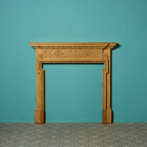 Victorian Arts Crafts Carved Pine Fire Surround