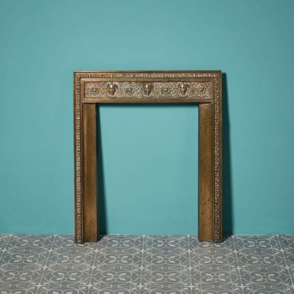 Antique Georgian Cast Brass Fireplace Insert