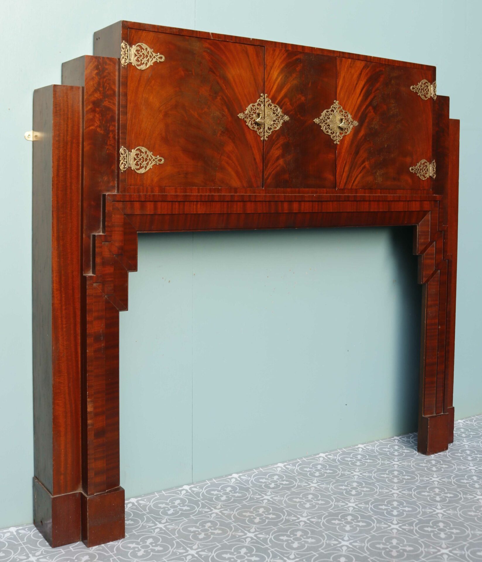 Art Deco Style Mahogany Fireplace - UK Architectural Heritage