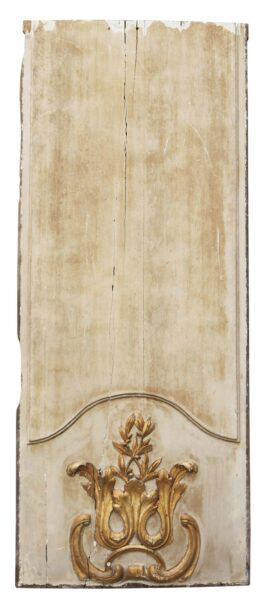 French Antique Painted Oak Wall Panel