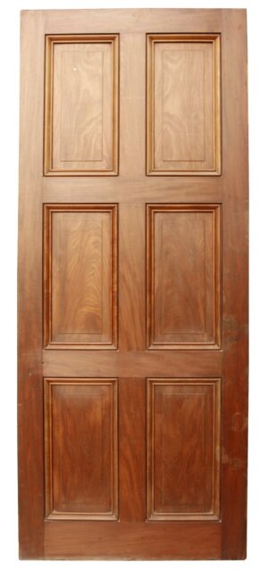 Antique Mahogany and Pine Panelled Door
