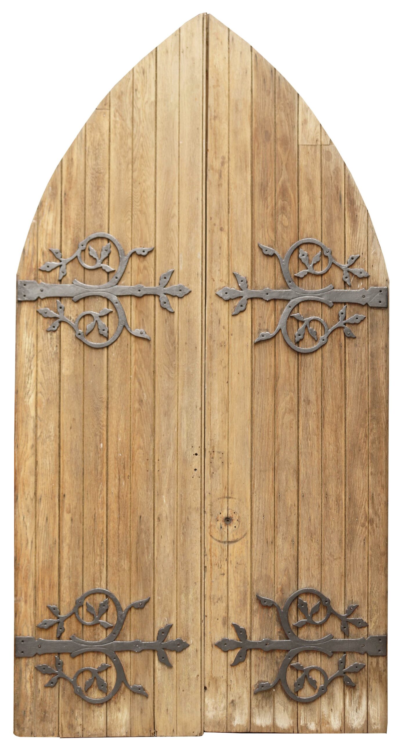 Set of Wooden Gothic Style Church Doors