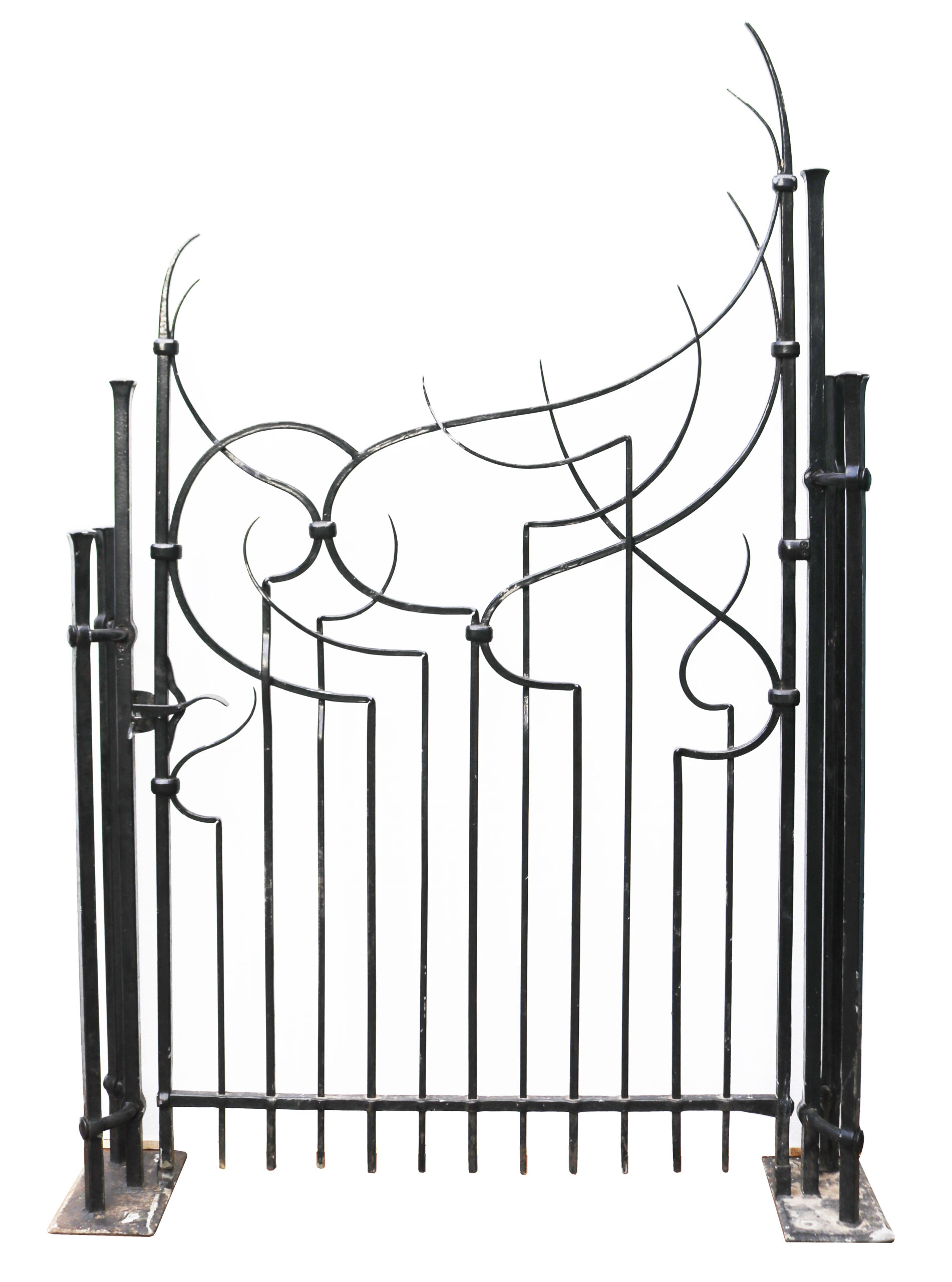 Modern Blacksmith Made Side Gate with Posts