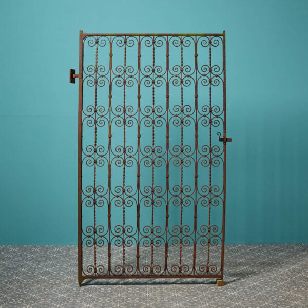 Antique Scroll Work Wrought Iron Gate