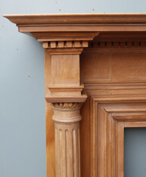 Neoclassical Columned Timber Fireplace