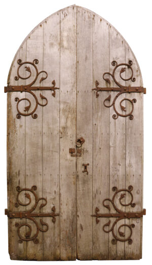 Pair of Antique Gothic Style Church Doors