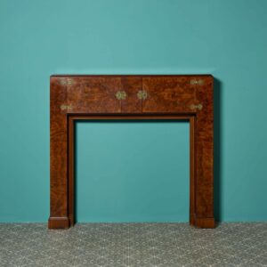 Reclaimed Art Deco Burr Walnut Fireplace