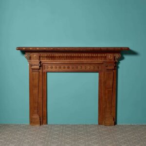 Victorian Style Carved Oak Fireplace