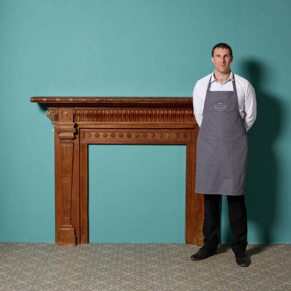 Victorian Style Carved Oak Fireplace