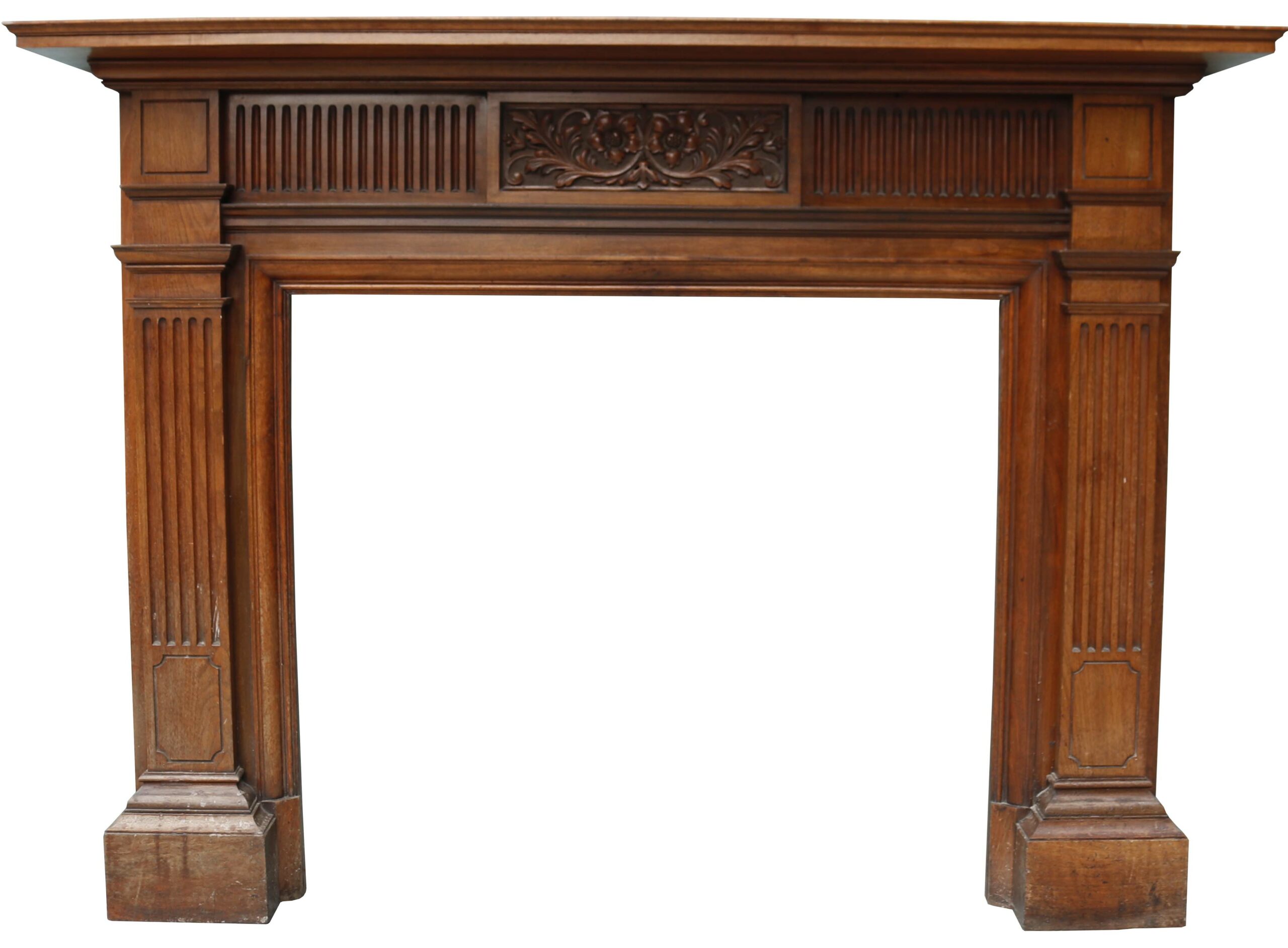 Antique Victorian Carved Timber Fire Surround