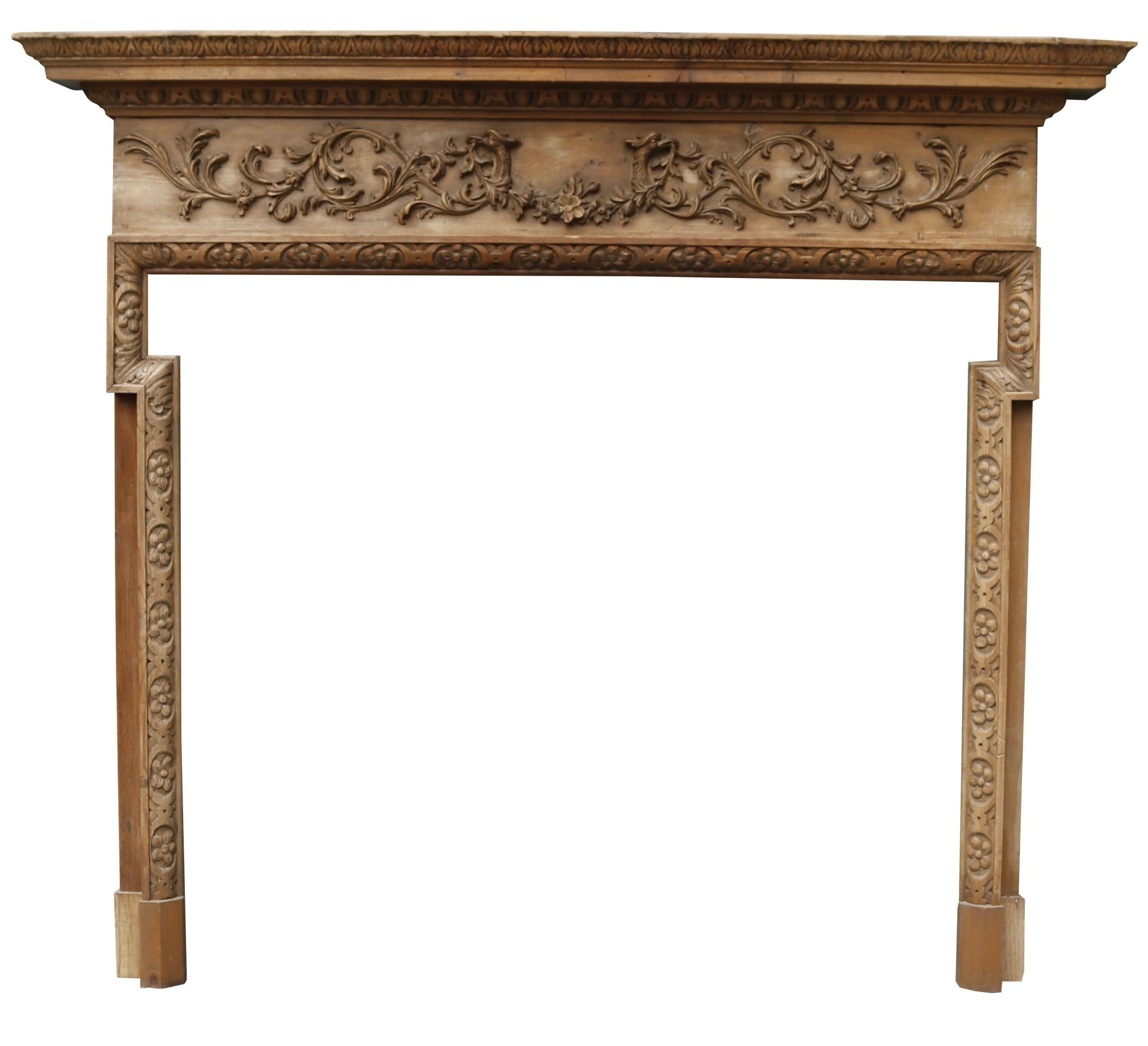 Antique Carved Georgian Style Fireplace
