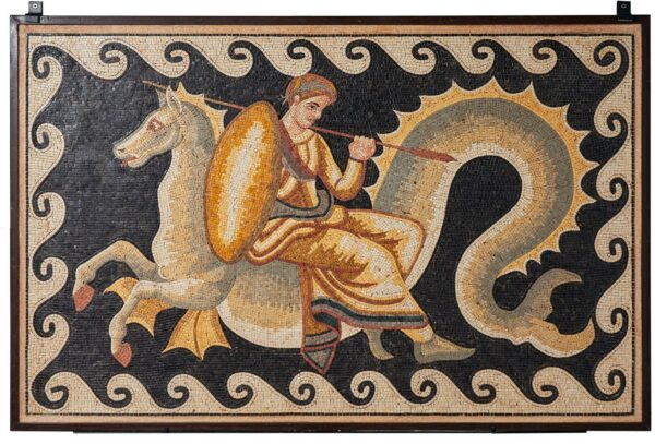 Antique Style Greek Mosaic Depicting Thetis