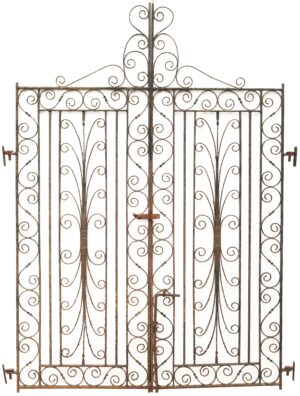 Pair of Decorative Wrought Iron Gates