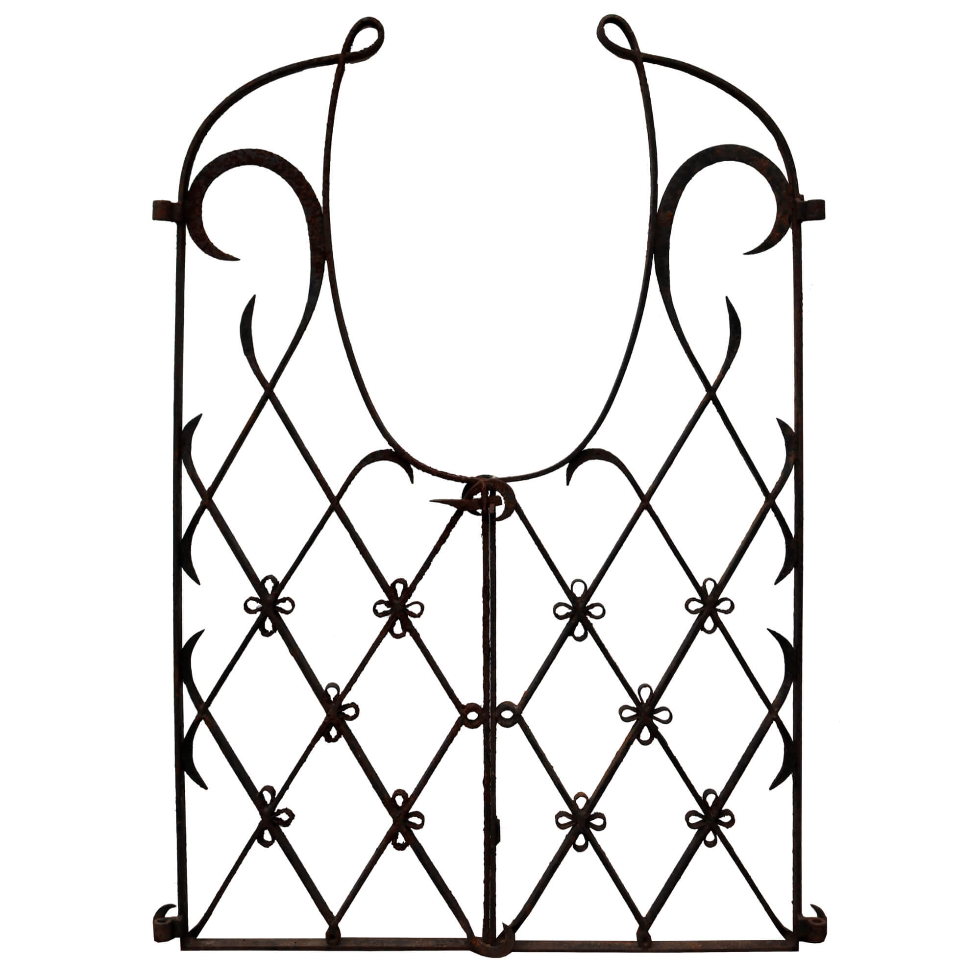 Set of Tall Unusual Reclaimed Wrought Iron Garden Gates