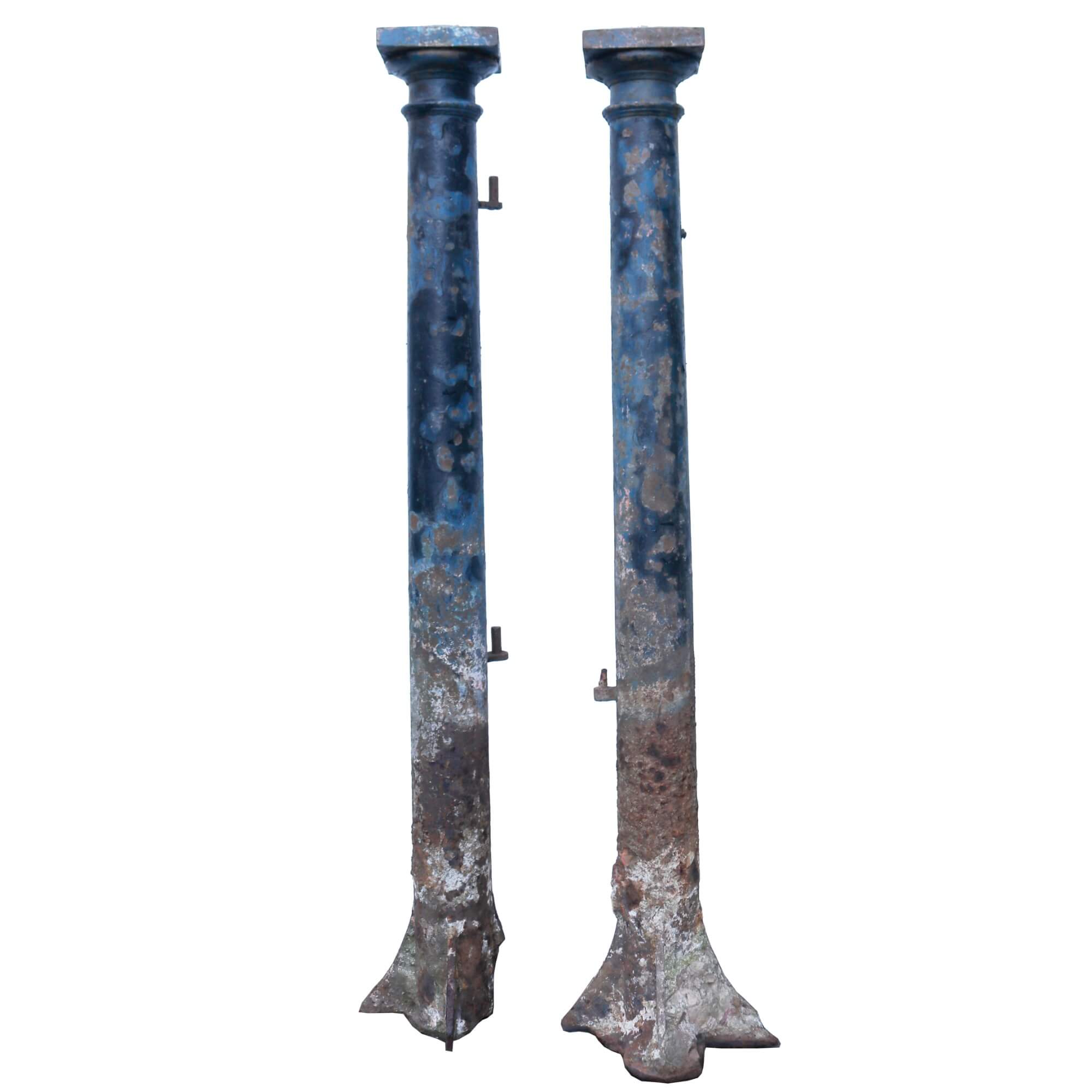 Pair of Antique Cast Iron Gate Posts