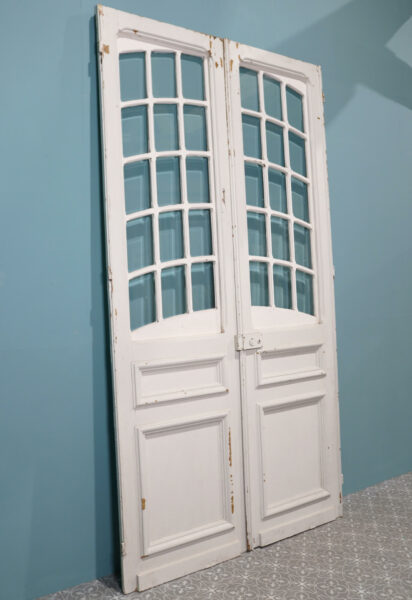 Set of Tall Antique French Doors with Glass