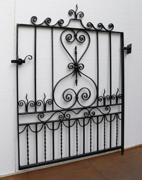 Wrought Iron Side Gate with New Latch