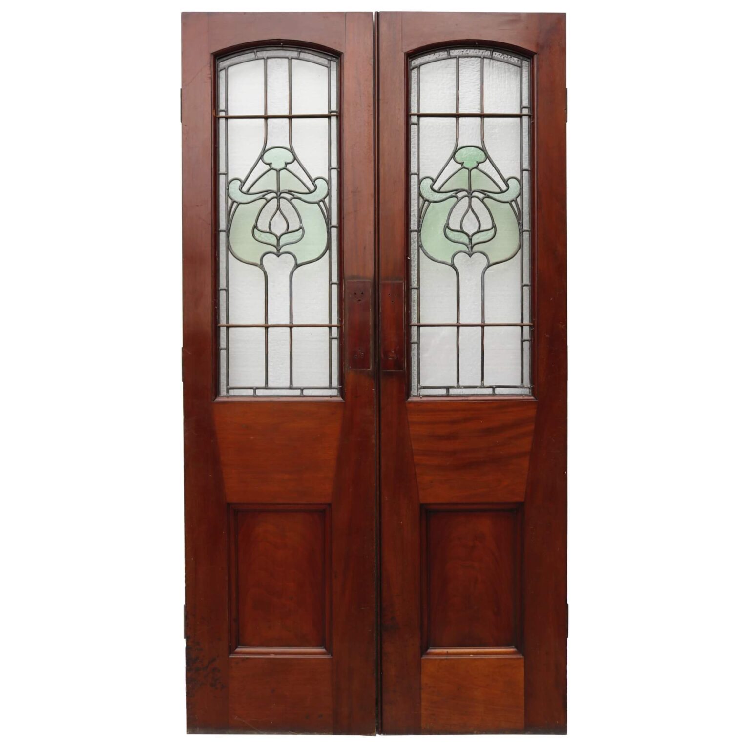 Set of Victorian Stained Glass Double Doors UK Architectural Heritage