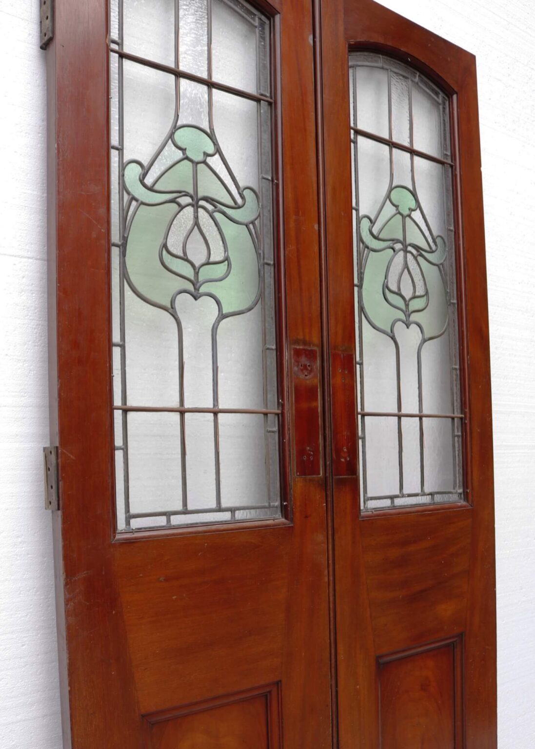 Set of Victorian Stained Glass Double Doors UK Architectural Heritage