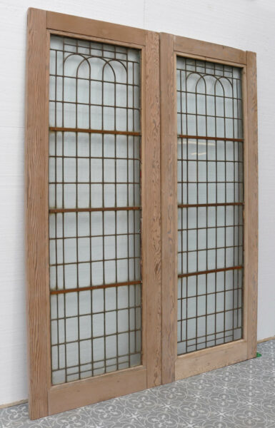 Set of Reclaimed Copperlight Art Deco Double Doors (2)