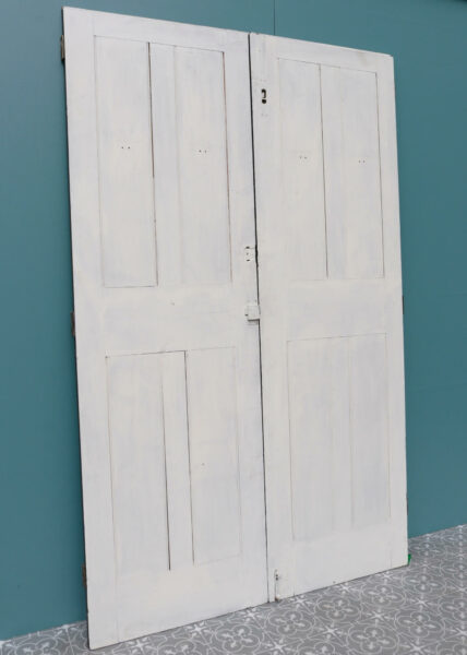 Set of Painted Pine Reclaimed Victorian Cupboard Doors