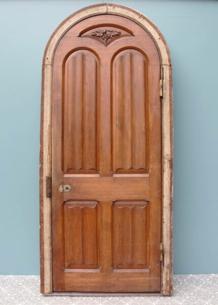 Victorian Reclaimed Oak Front Door with Frame
