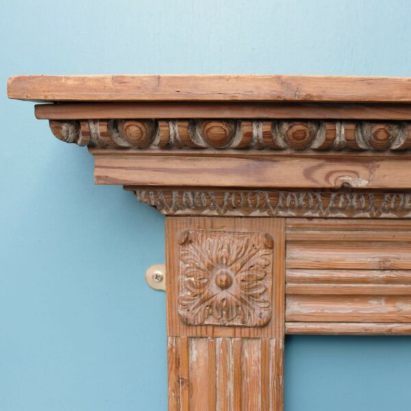 Small Hand Carved Georgian Style Pine Fireplace