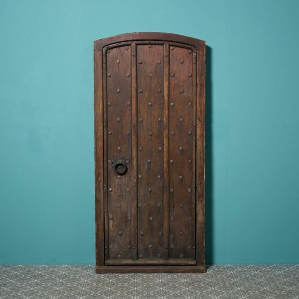 0_32612-1 Victorian Exterior Studded Oak Door with Frame