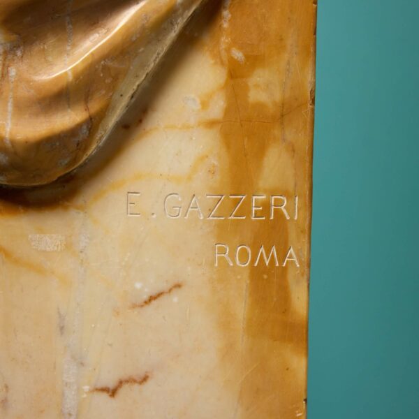 Ernesto Gazzeri (B.1866) Life-size Italian Marble Statue