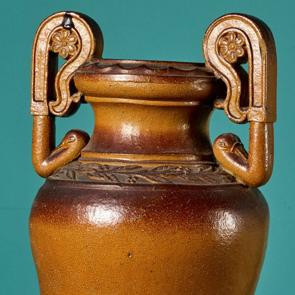 Large Glazed Greek Terracotta Vase