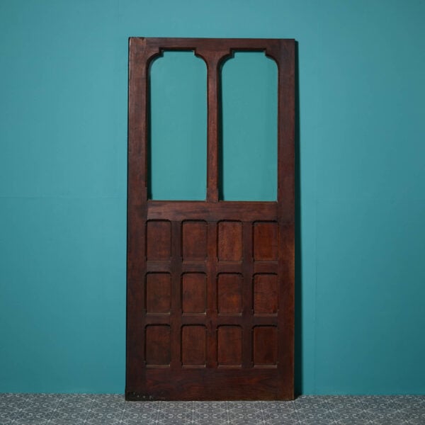Antique Dark Oak Interior Door with Glazing