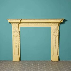 Large Victorian Style Carved Fireplace