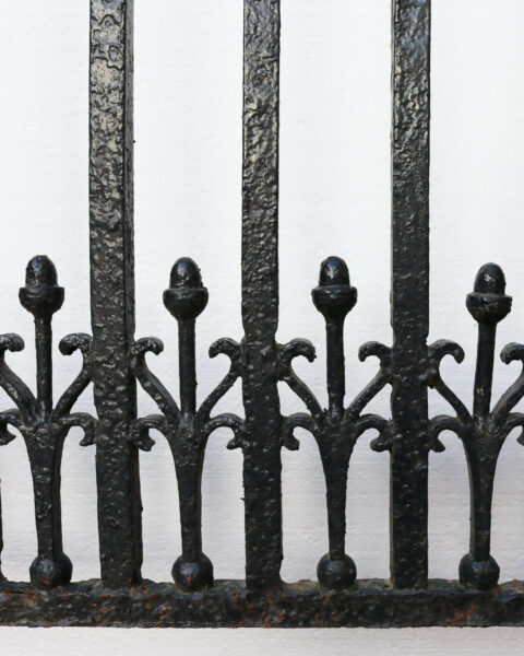 Tall Victorian Wrought Iron Garden Gate with Frame