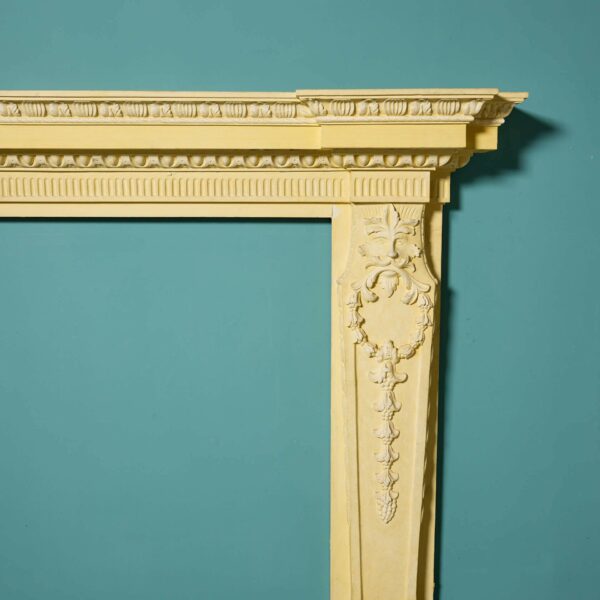 Large Victorian Style Carved Fireplace