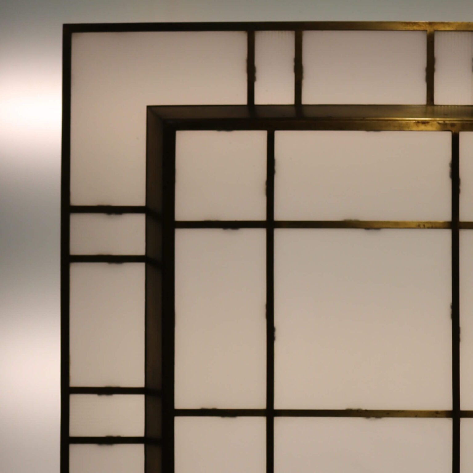 Large Bronze & Acrylic Art Deco Style Light Box UK Architectural Heritage