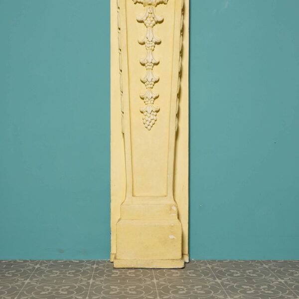 Large Victorian Style Carved Fireplace