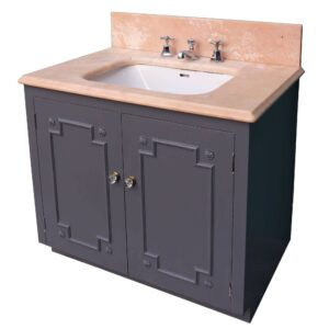 Reclaimed Mid-century Marble Sink with Cabinet