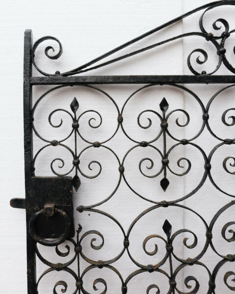 Victorian Wrought Iron Side Gate with Scrolls