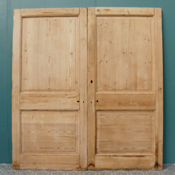 Antique Victorian Pine Internal Double Doors