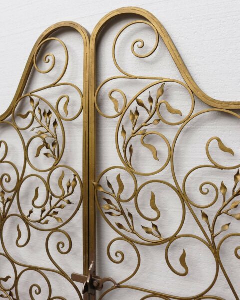 Gold Hollywood Regency Style Wrought Iron Garden Gates