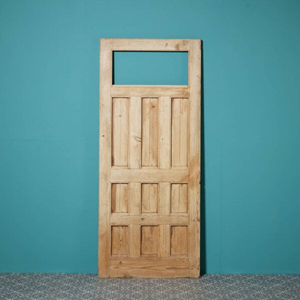 Reclaimed 9-Panel Pine Front Door for Glazing