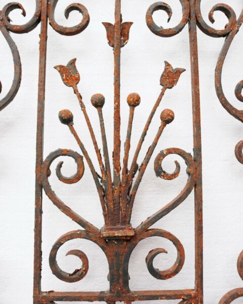 Set of Tall & Ornate Victorian Wrought Iron Garden Gates