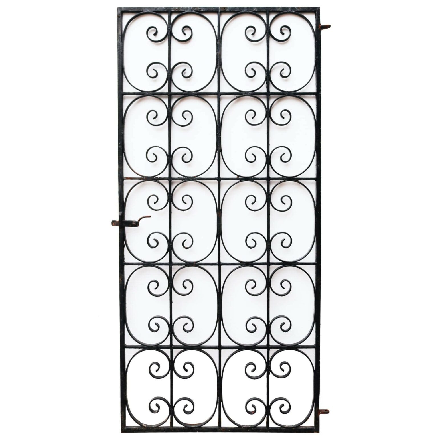 Tall Reclaimed Wrought Iron Side Gate - UK Architectural Heritage