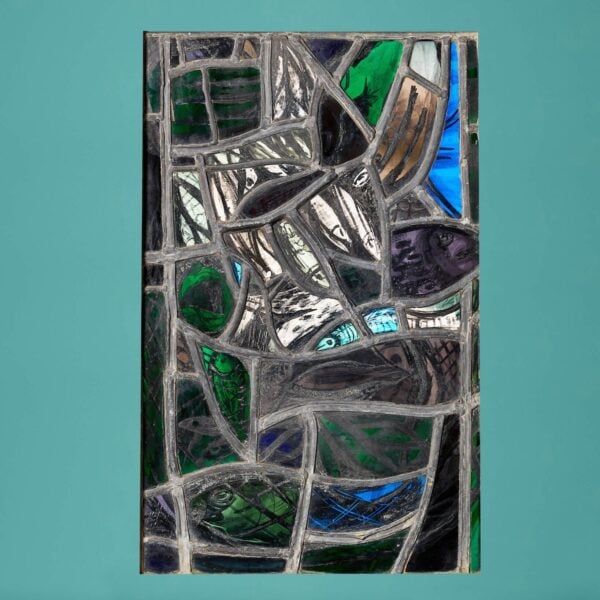 0_32966-EDIT Patrick Reyntiens (B.1925) Stained Glass Window Depicting Fish
