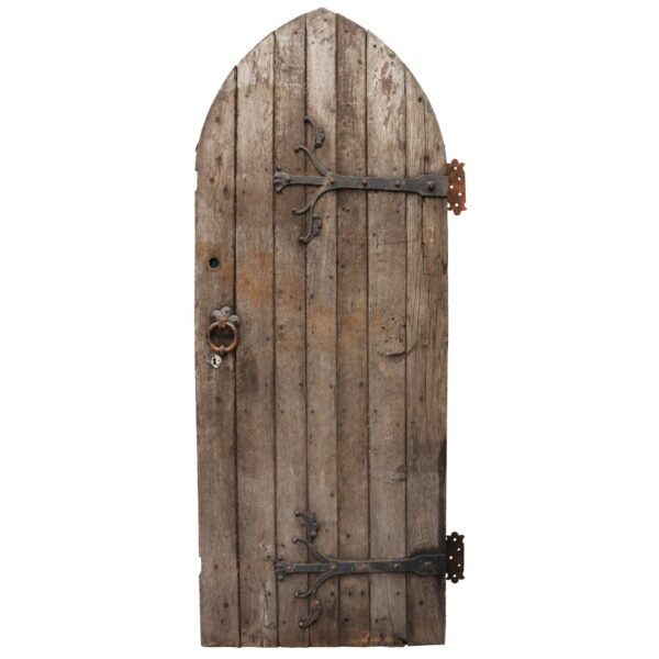 Ecclesiastical Style Antique Arched Oak Door