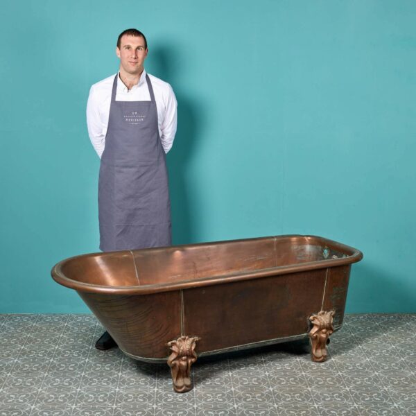Antique Copper Roll Top Bathtub by Ewart & Son