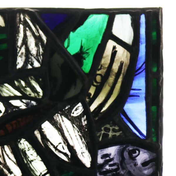 Patrick Reyntiens (B.1925) Stained Glass Window Depicting Fish