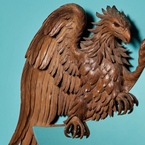 19th Century French Carved Eagle Mirror