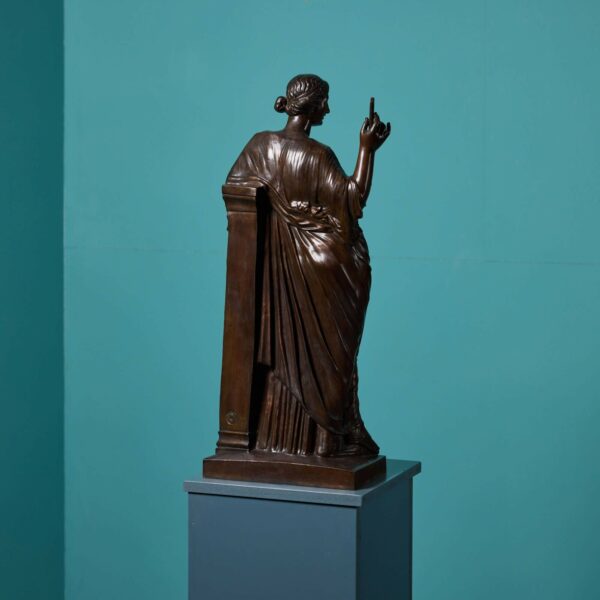 F. Barbedienne (B. 1810) Large Bronze Sculpture of Euterpe